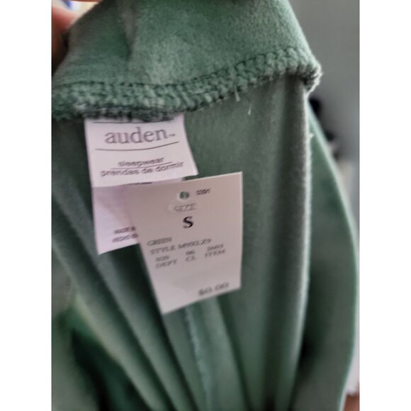 New Auden Green Lightweight Stretch Velour 2pc Loungewear Pajamas Pockets S - Picture 7 of 9